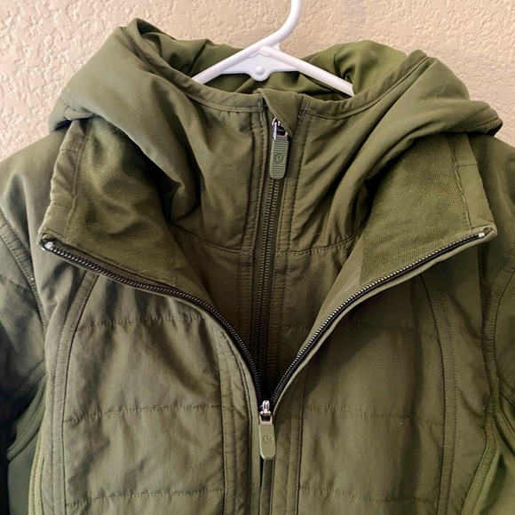 Olive Green Women's Hooded Jacket - Picture 11 of 15